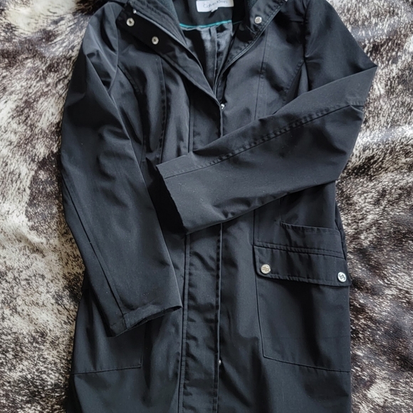 Calvin Klein Black Raincoat XS - Picture 3 of 3